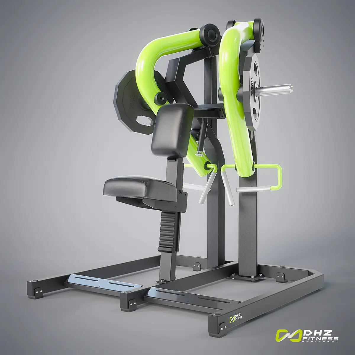 DHZ Fitness | Plate Loaded, Y900, Y925L, Back, Plate loaded - LOW ROW - start help