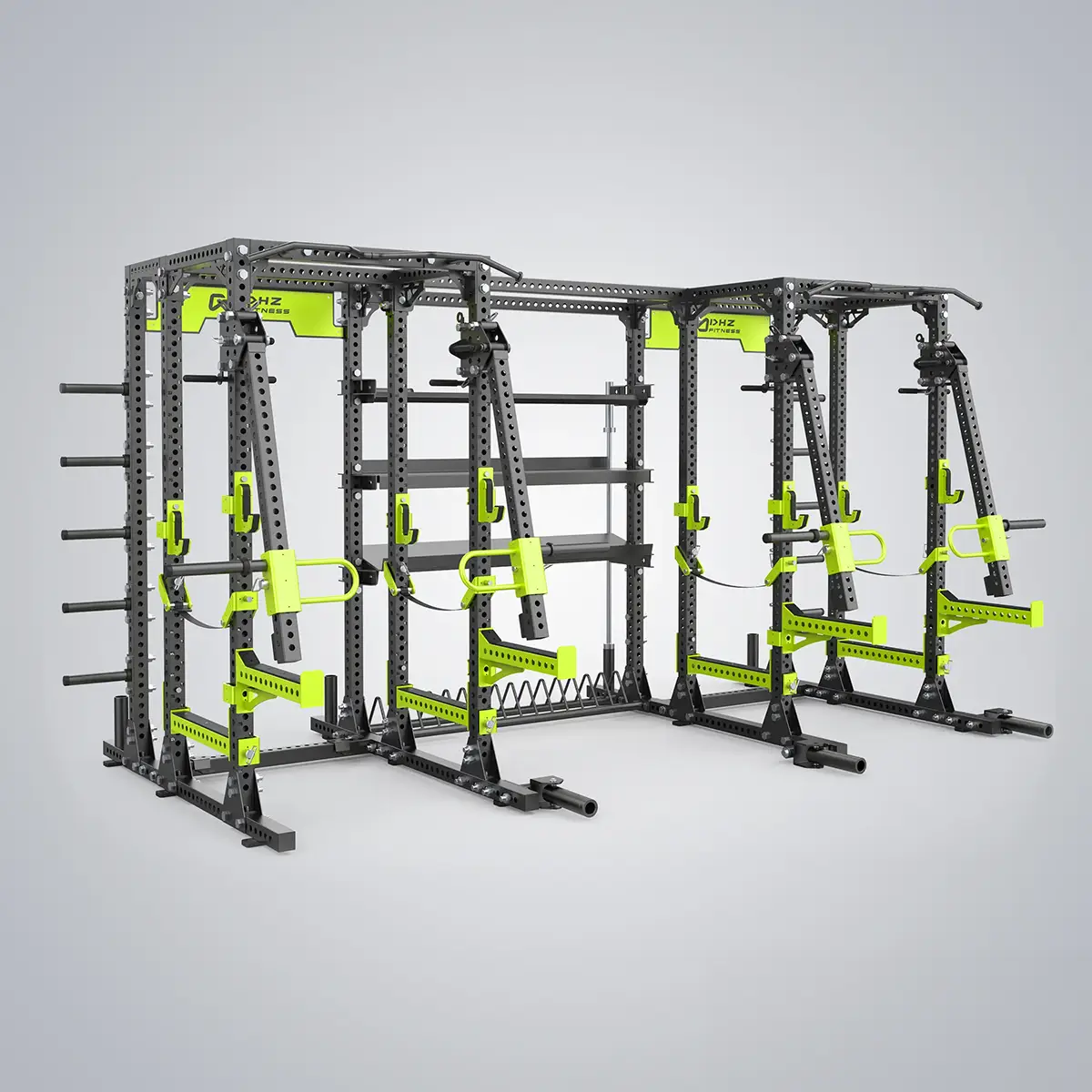 DHZ Fitness | Racks, E6215, CROSSTRAINING - Lever Arm Combo dual Powerrack -